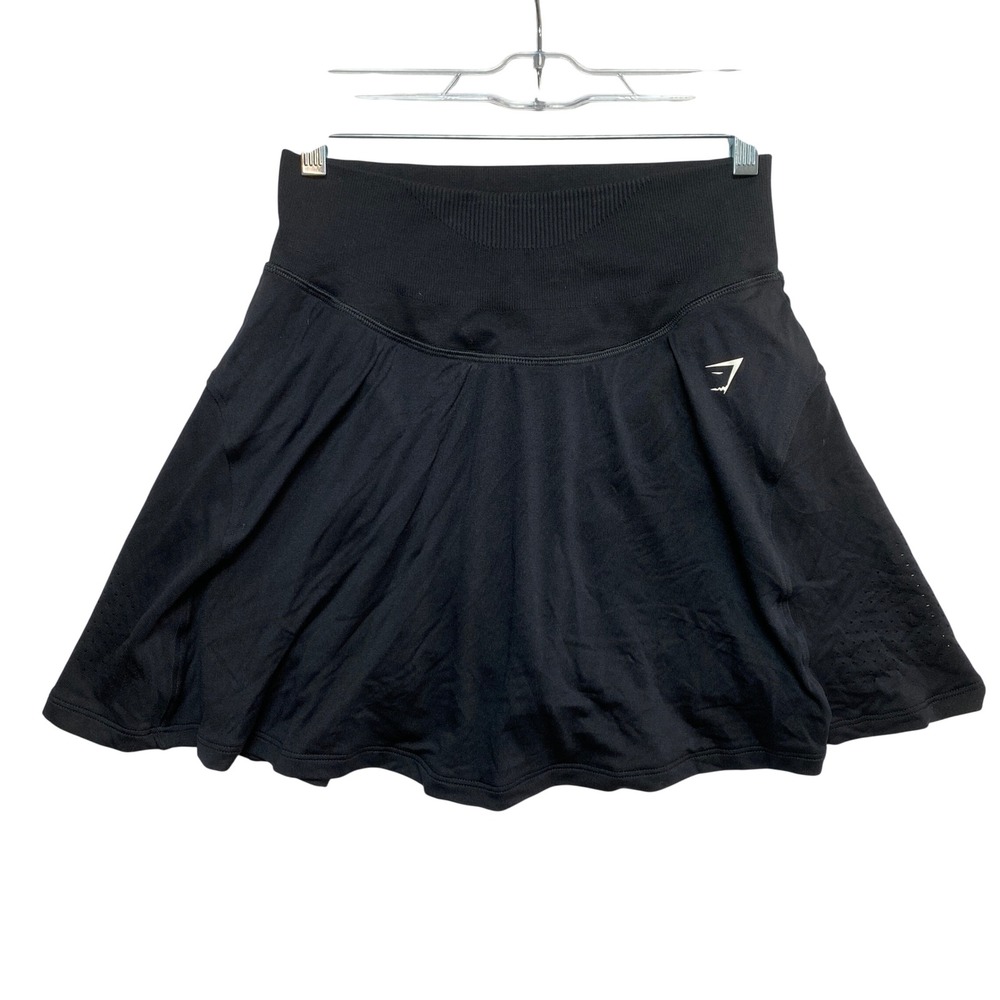 Gymshark Skort Womens XS Black High Waisted Seamless Active Tennis Skirt